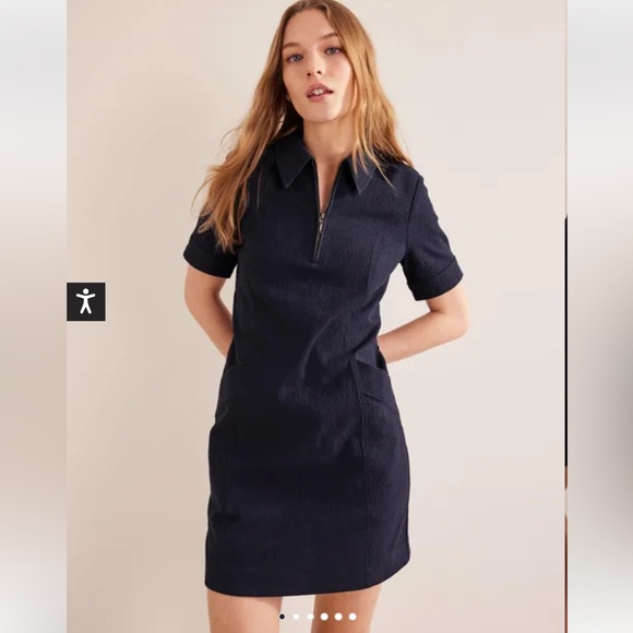 Boden Dresses & Skirts - Like new Boden Zip Detail Mini Shift Dress in Navy